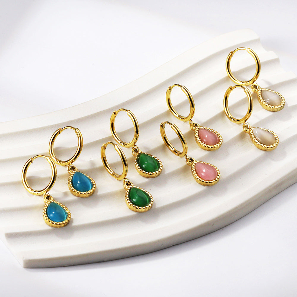 1.5x13.5mm Round drop earrings with white zirconia asonjewelry